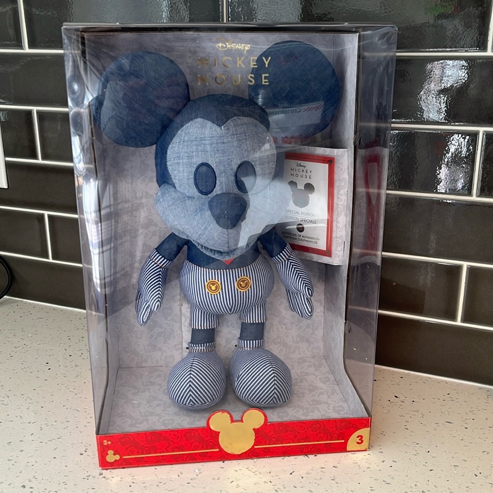 Disney Year Of the Mouse Mickey Mouse Train Conductor March Plush NEW IN BOX!